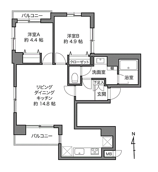 間取りを拡大表示