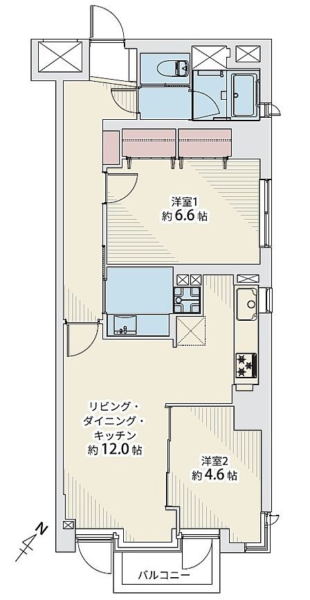60.07平米 2LDK