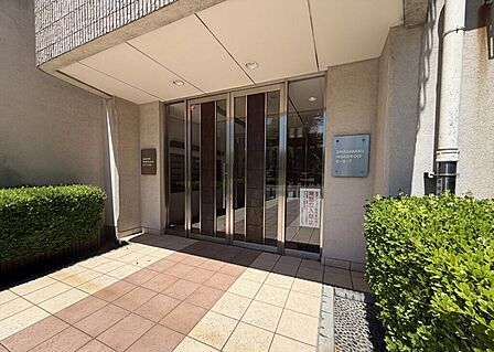 植栽が鮮やかな綺麗に管理されたマンション。築年数を感じさせません。