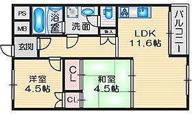 大建コーポ江坂 213 ｜ 大阪府吹田市江坂町２丁目（賃貸マンション2LDK・2階・44.87㎡） その2