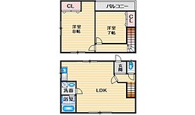 ＪＳ豊中Ｅ E2 ｜ 大阪府豊中市二葉町１丁目（賃貸テラスハウス2LDK・1階・49.68㎡） その2