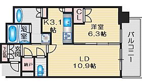 シエリアタワー千里中央 2701 ｜ 大阪府豊中市新千里東町１丁目（賃貸マンション1LDK・27階・52.49㎡） その2