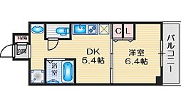 第6関根マンション 5階1DKの間取り