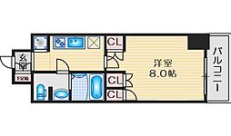 コンフォリア江坂 12階1Kの間取り