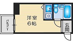ＧＳハイム第弐江坂 2階ワンルームの間取り