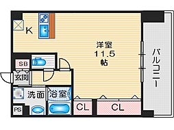ＪｕＡ 4階1Kの間取り