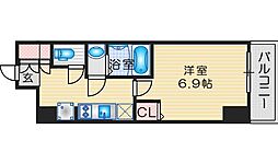 ＴＯＰＡＺ江坂 3階1Kの間取り