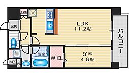 アグレアーブル 2階1LDKの間取り