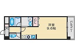 アーデン千里中央 ワンルームの間取図画像