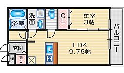 evergreen 1LDKの間取図画像