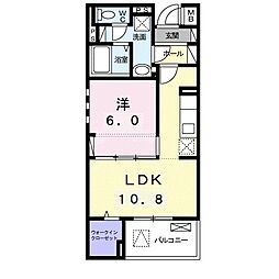 ラ・ルミエール 1LDKの間取図画像