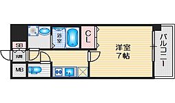 ファーストフィオーレ江坂江の木町パークサイド 1Kの間取図画像