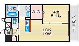 第21関根マンション 1LDKの間取図画像
