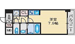 COMFORIA江坂広芝町 ワンルームの間取図画像