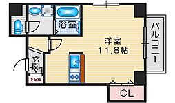 Infini7緑地公園 1Kの間取図画像