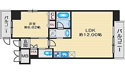 プレジオ江坂ROUGE 1LDKの間取図画像