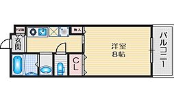ドミトリオ仁王田 1Kの間取図画像