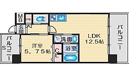PREGIO豊中 1LDKの間取図画像