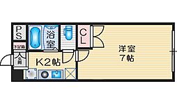ロイヤル江坂 1Kの間取図画像