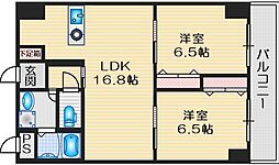 第1関根マンション 2LDKの間取図画像