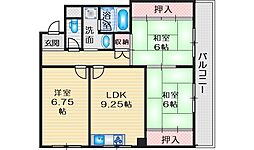 伊丹マンション 3LDKの間取図画像