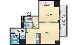 インザグレイス東三国 1LDKの間取図画像
