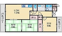あーばん・おくき 3LDKの間取図画像