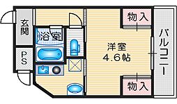 ルミナス岸部 1Kの間取図画像