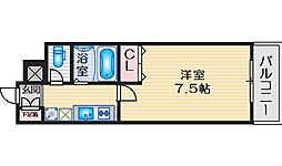 セレクト・江坂 1Kの間取図画像