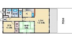 ボンヌ愛 2LDKの間取図画像