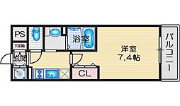 M.granz千里山 1Kの間取図画像