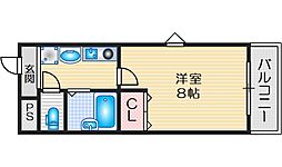 INOVE上山手 1Kの間取図画像