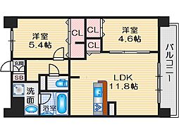 THE ROOTS ESAKA 1SLDKの間取図画像