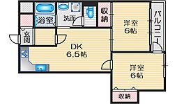 エドケンベルトピア豊中1 2LDKの間取図画像