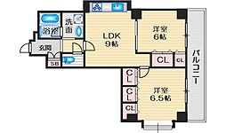 サンライフ桜塚 2LDKの間取図画像