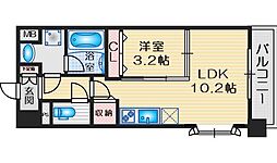 パークレジデンス江坂 1LDKの間取図画像