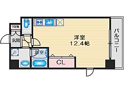 小西マンション ワンルームの間取図画像