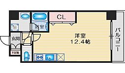 小西マンション ワンルームの間取図画像