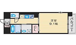 ベルアルモニー 1Kの間取図画像