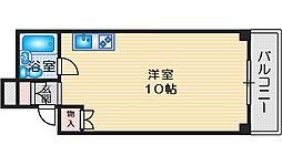キャロル江坂 ワンルームの間取図画像