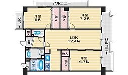 ふじハイツ 3LDKの間取図画像