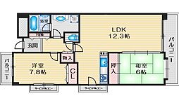 コムザ21北緑丘 2LDKの間取図画像