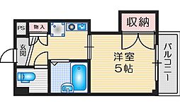 ファミーユ垂水 1Kの間取図画像