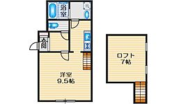 ガレリア千里山ウノ 1SKの間取図画像