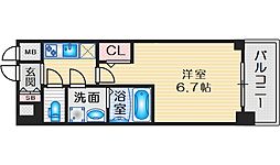 MAXIVCROS江坂 1Kの間取図画像