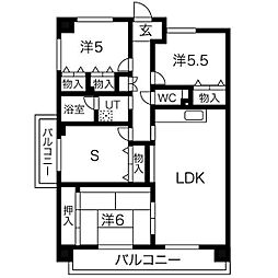 プレシオ緑ケ丘 4LDKの間取図画像