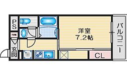リブリ・江坂 1Kの間取図画像