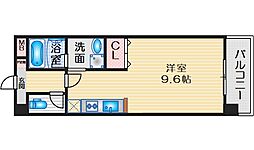 アーデン千里中央 ワンルームの間取図画像
