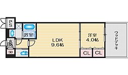 レジディア千里藤白台 1LDKの間取図画像