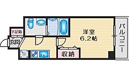 エグゼ江坂WEST 1Kの間取図画像